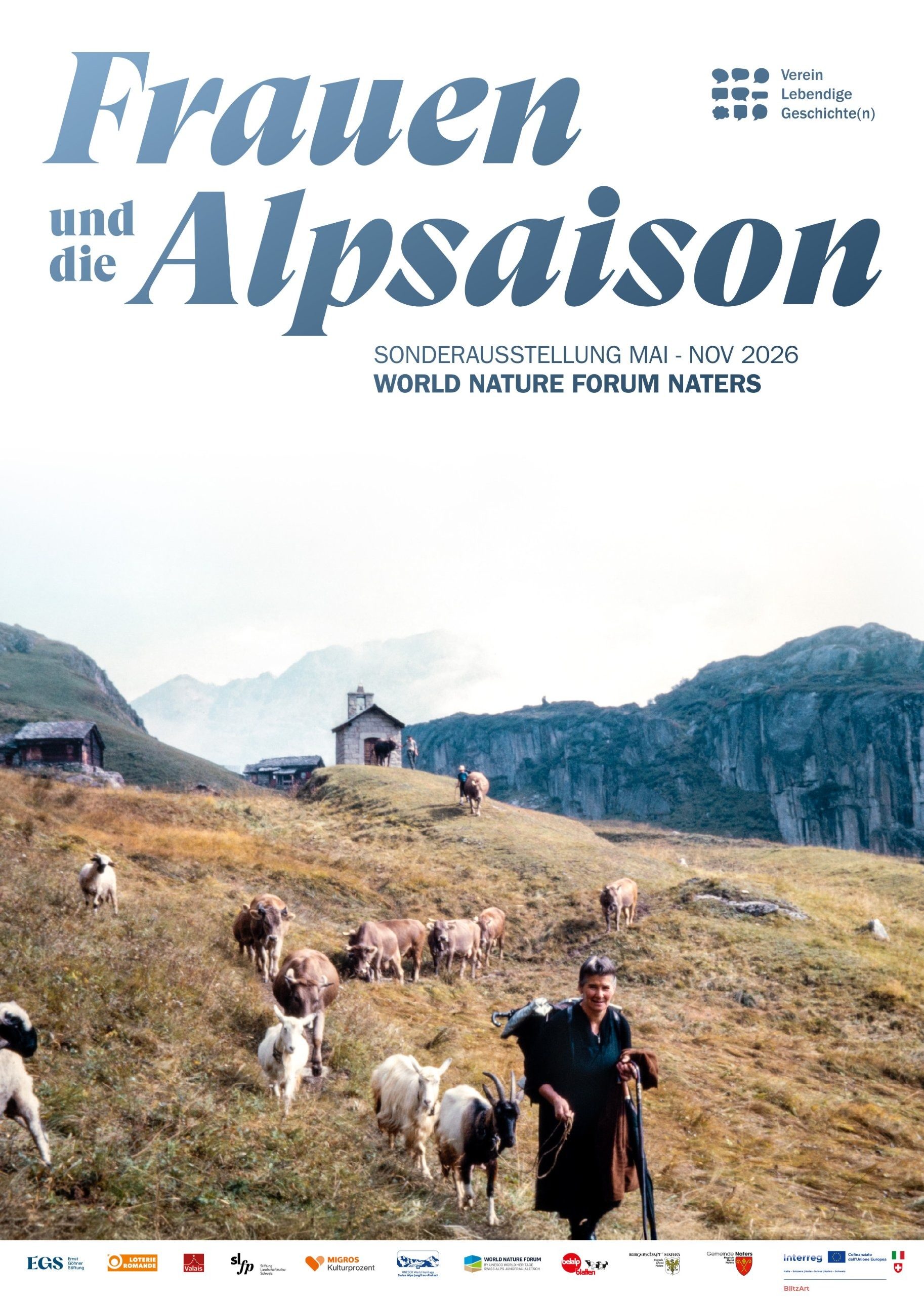 Plakat der Ausstellung «Frauen und die Alpsaison»